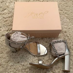 Badgley Mischka Jewel Silver Heels